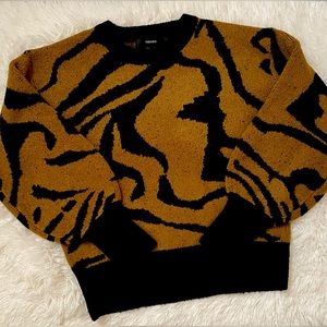 Abstract Striped Sweater